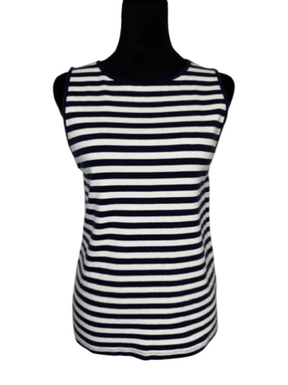J.Crew Striped Tank Top Women’s Large Navy White Sleeveless Classic Nautical